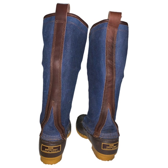 L.L. Bean tall waxed canvas Maine Hunting boots - Picture 3 of 11